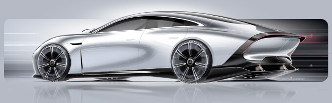 Mercedes-Benz VISION EQXX, Design, Skizze, Exterieur Mercedes-Benz VISION EQXX, design sketch exteri