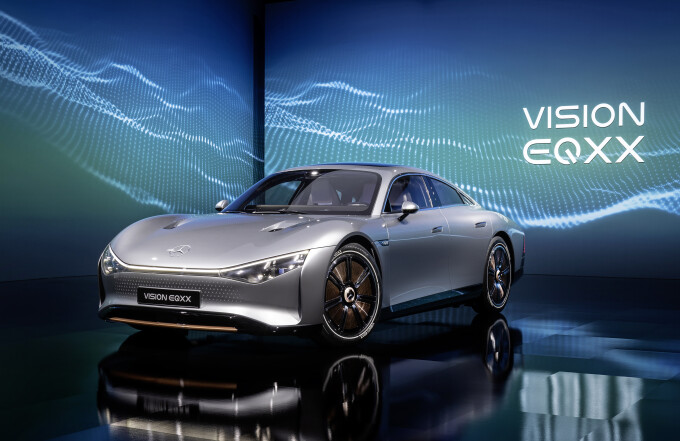 Der VISION EQXX zeigt, wie sich Mercedes-Benz die Zukunft des Elektroautos vorstellt. Das Auto hat e
