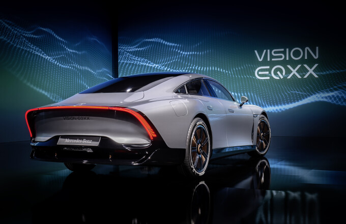 Der VISION EQXX zeigt, wie sich Mercedes-Benz die Zukunft des Elektroautos vorstellt. Das Auto hat e