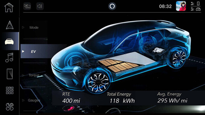 The Chrysler Airflow Concept features all-wheel-drive capability and is powered by two 150 kW electr