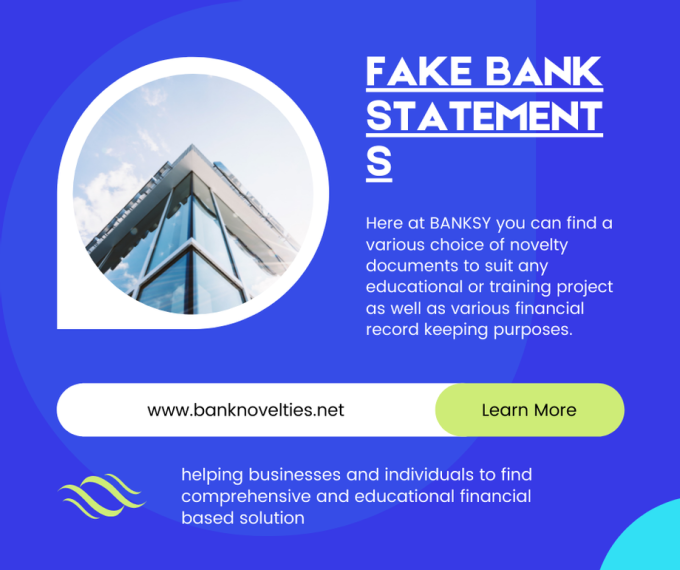 Create a professional fake utility bills all data created by you. From a wide range variety of providers with both monthly/quarterly set styles. Order now! 24hrs support.

https://www.banknovelties.net/fake-utility-bill.html