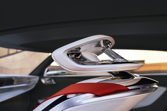 The Buick Wildcat EV concept features cantilevered headrests that appear to be floating.