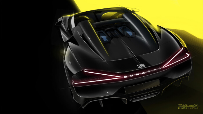 28 BUGATTI Roadster launch set sketch