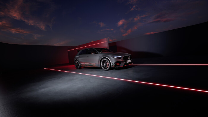 Der neue Mercedes-AMG A 45 S 4MATIC+ (Kraftstoffverbrauch kombiniert (WLTP): 9,28,8 l/100 km, CO2-Em