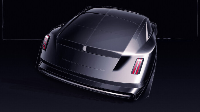 4 SPECTREUNVEILED–THEFIRSTFULLY ELECTRICROLLS ROYCE CONCEPTSKETCH REAR