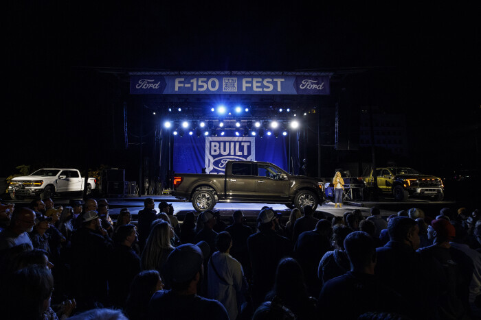 The new 2024 Ford F-150 is revealed at Ford F-150 Fest at Hart Plaza in Detroit, Michigan on Tuesday, September 12, 2023. The F-150 is America's best-selling truck for 46 years and best-selling vehicle for 41 years. (Photo by Jeff Kowalsky for Ford Motor Company)